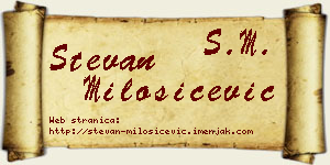 Stevan Milošičević vizit kartica